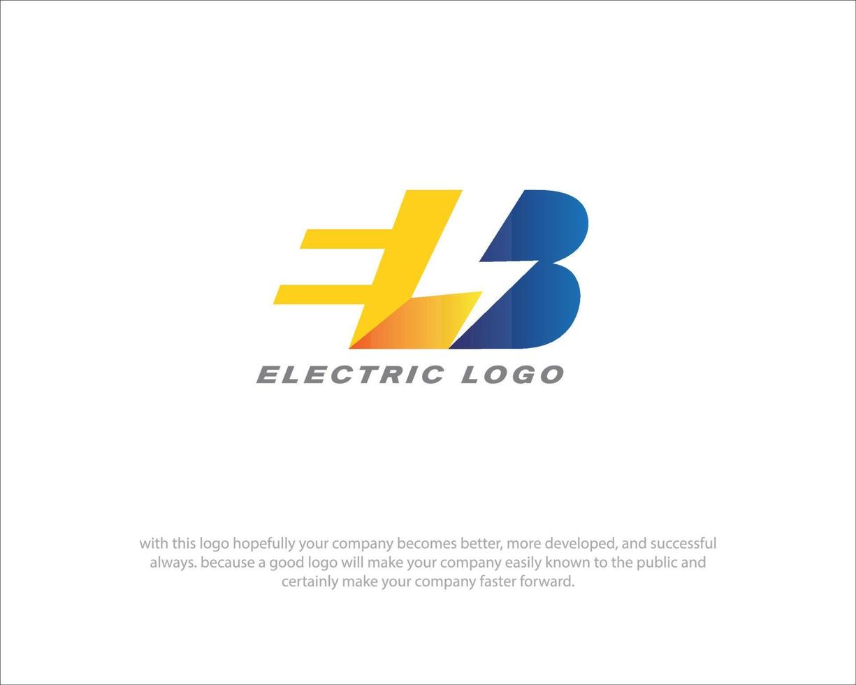 elb elektrisk logotypdesign vektor