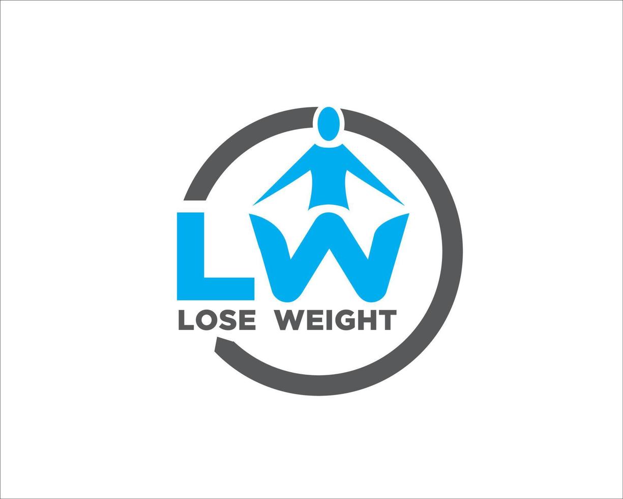Gewicht verlieren Logo-Designs Vektor modern einfach minimalistisch zu Symbol und Symbol