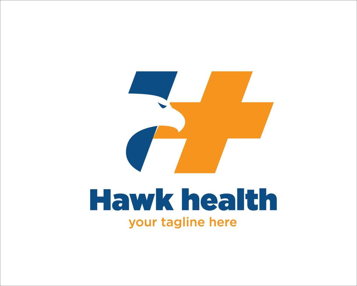 Hawk-Gesundheits-Logo-Designs vektor