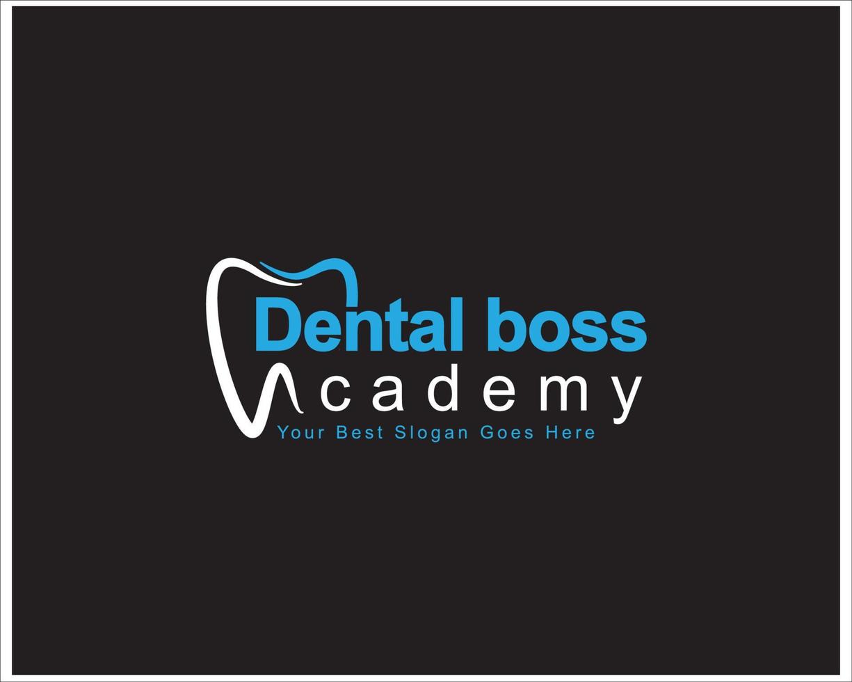 logotypdesigner för dental Academy för logotyp för hälsovårdstjänster vektor