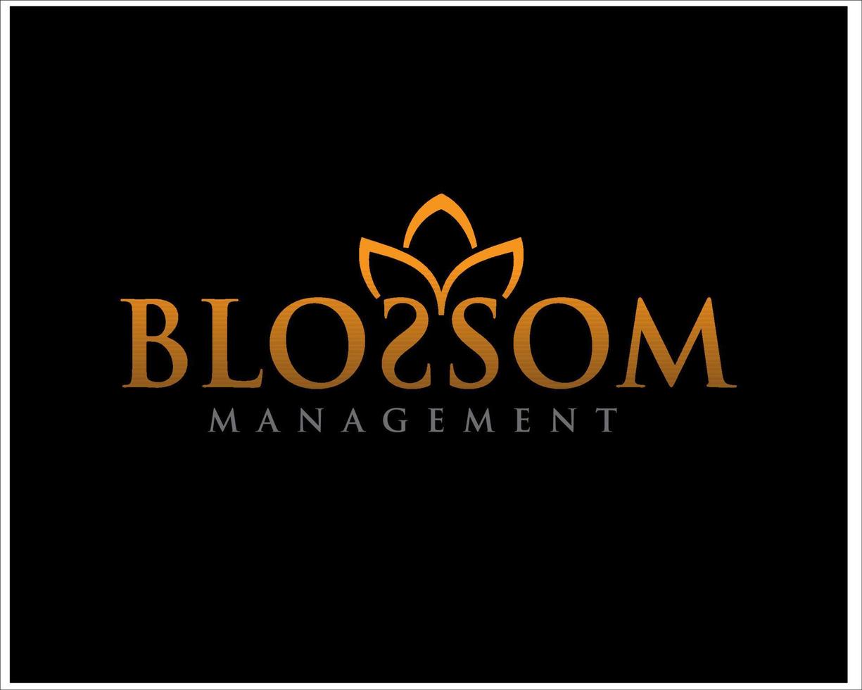 blossom flower logo designs enkel modern vektor