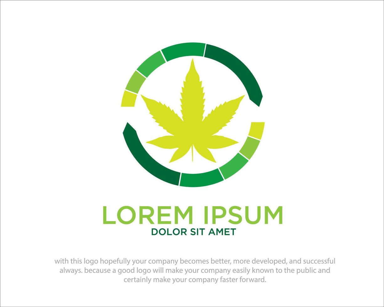 cannabis hälsa logotypdesigner vektor