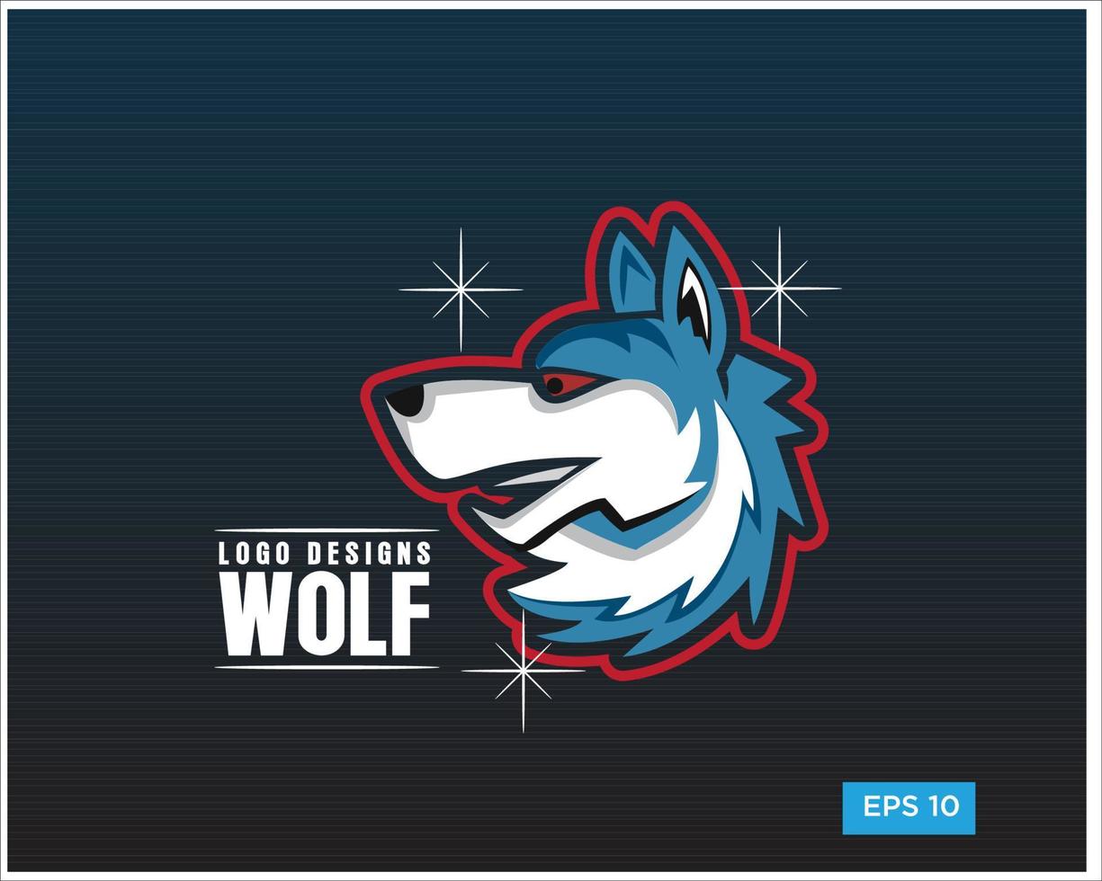 Wolf logo designar enkel modern platt vektor