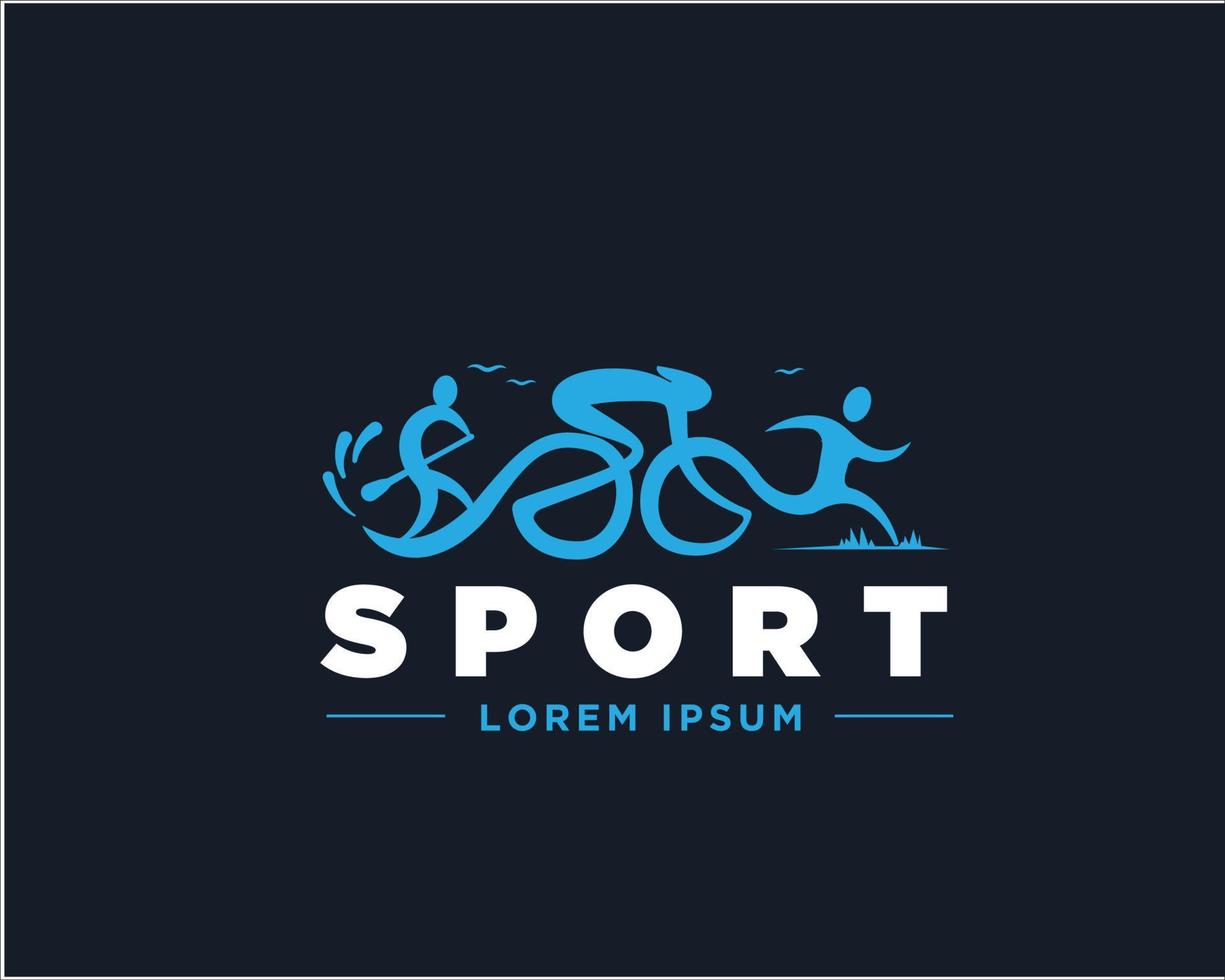 sport logotyp design ikon och symbol minimalistisk vektor