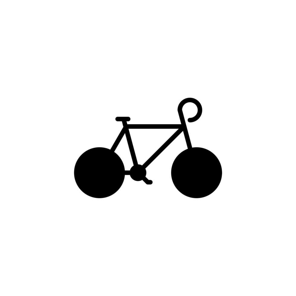 Fahrrad, Fahrrad durchgezogene Linie Symbol Vektor Illustration Logo Vorlage. für viele Zwecke geeignet.