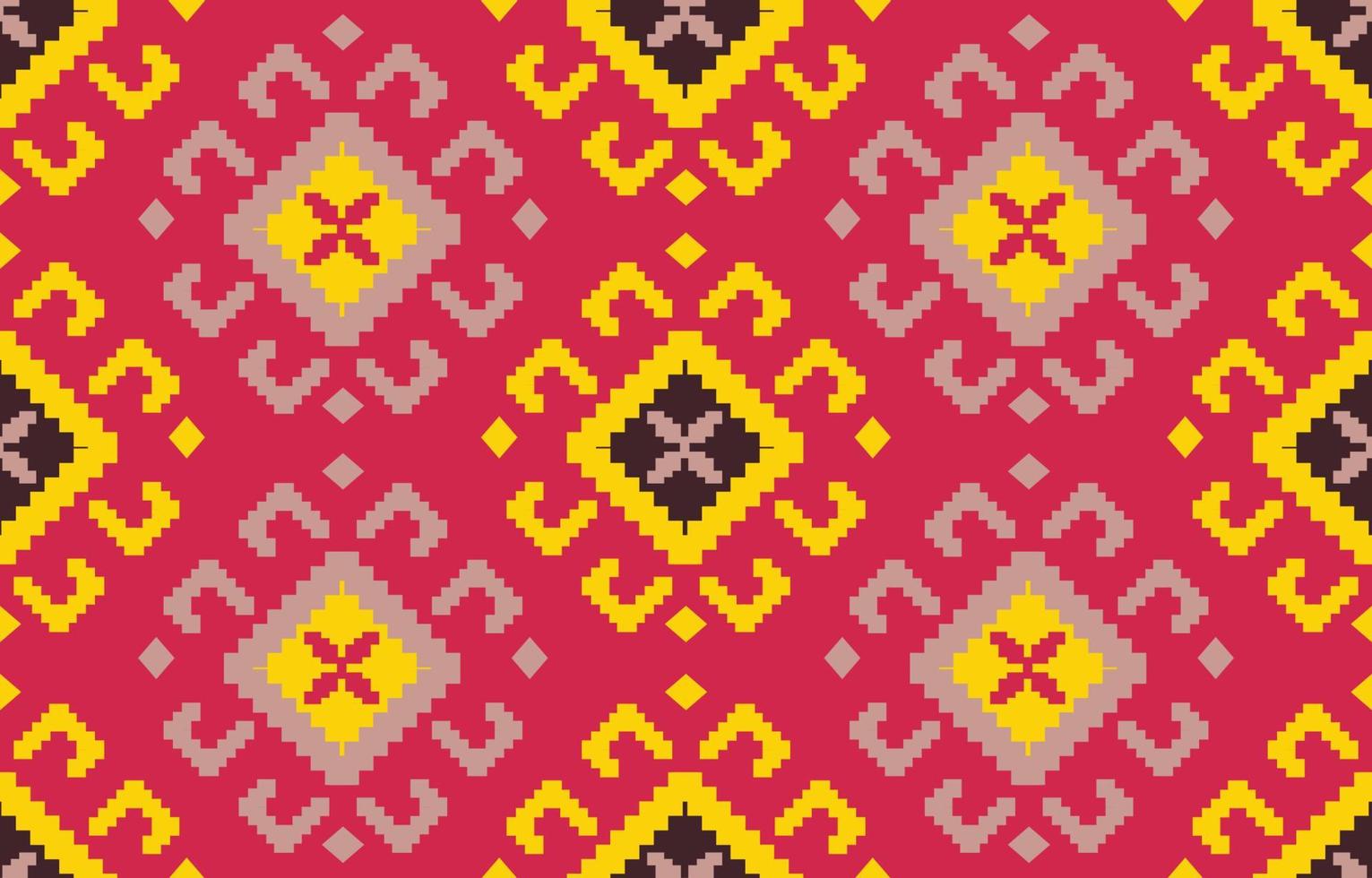 rosa etnisk handgjord bård vacker konst. navajo sömlösa mönster i stam-, folkbroderi, mexikansk, peruansk, indisk, marockansk, kalkon- och uzbekisk stil. aztekiskt motiv geometrisk konst prydnadstryck. vektor