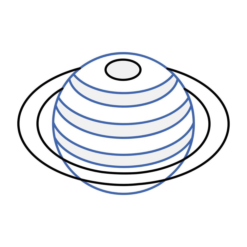 Werfen Sie einen Blick auf das isometrische Uran-Symbol vektor