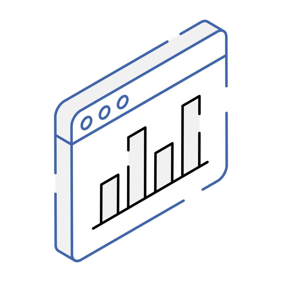 ein isometrisches Symbol für Diagramme vektor