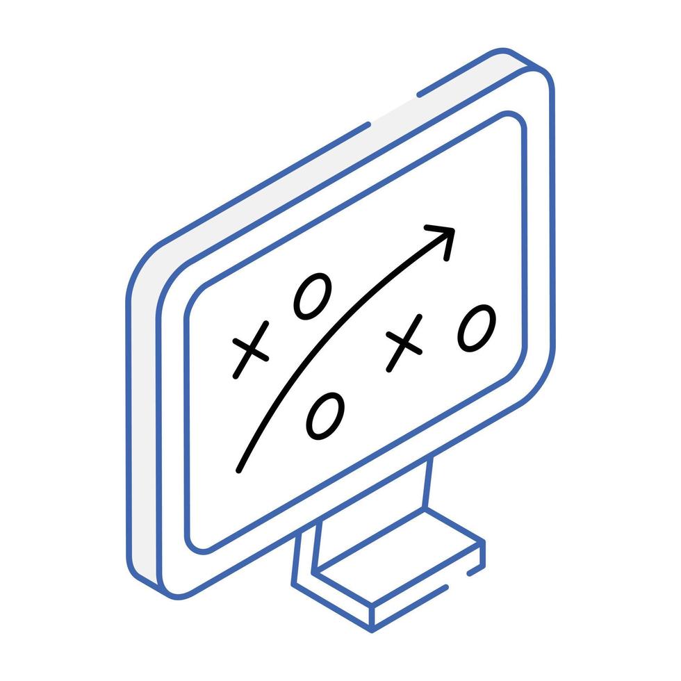 ein isometrischer symbol-download für einen taktischen plan vektor