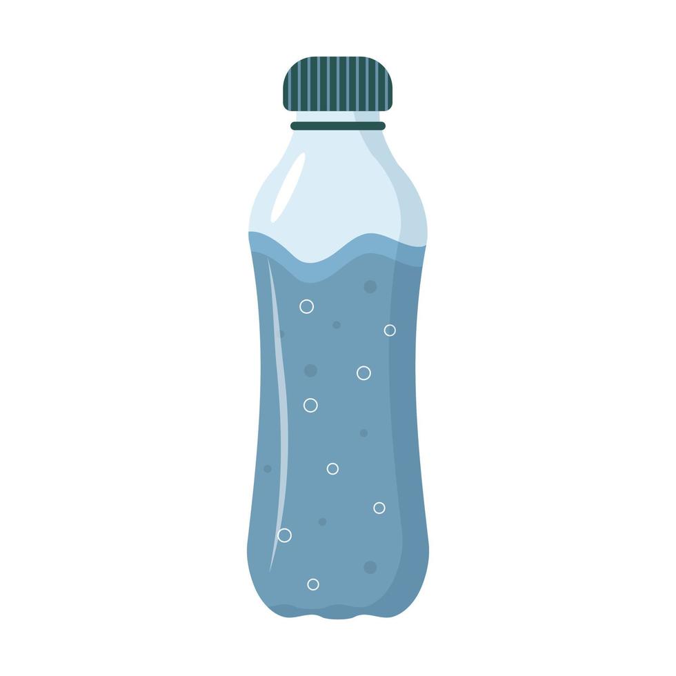 plast vattenflaska med bubblor. vektor