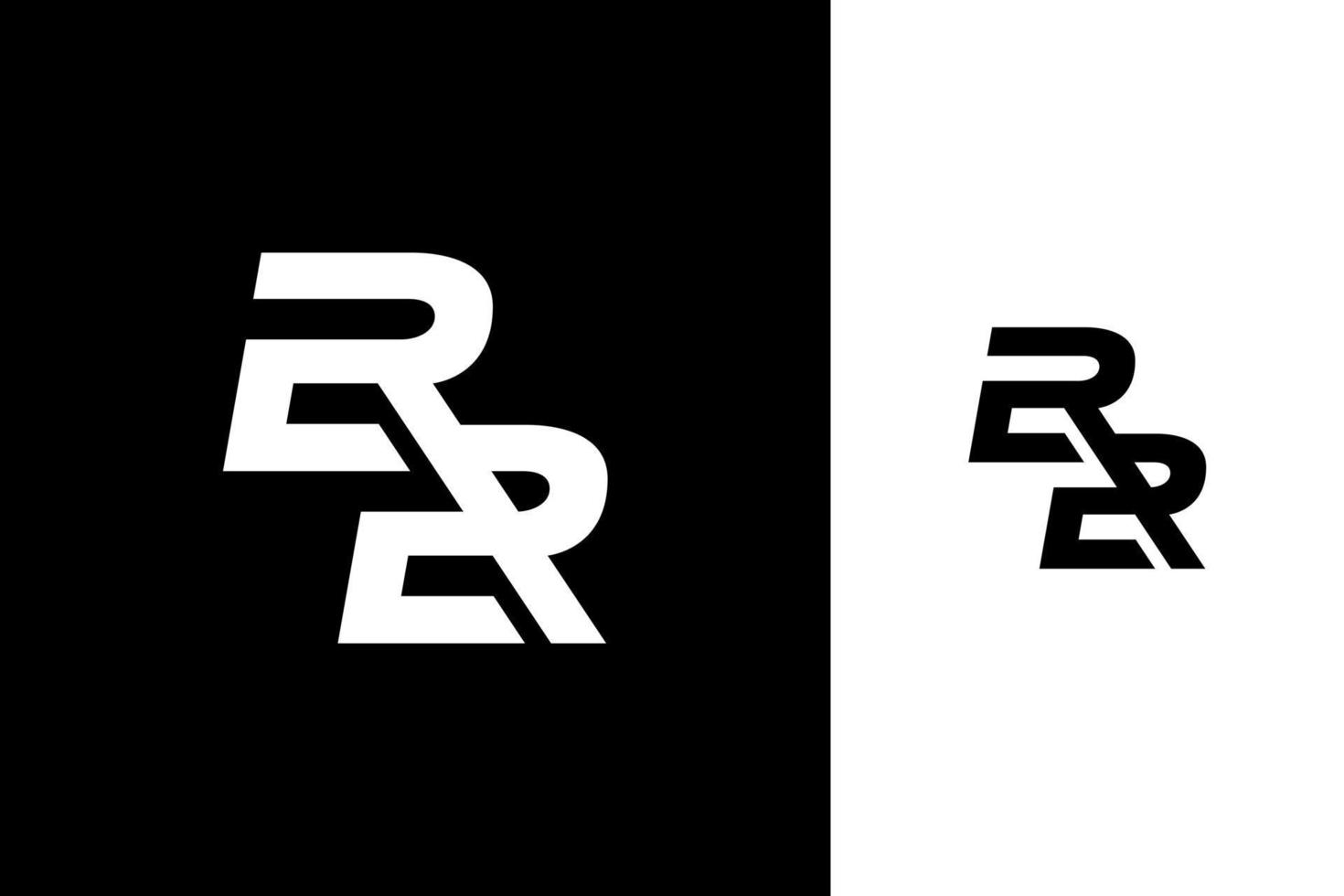 einfacher RR-Monogramm-Logo-Designvektor vektor