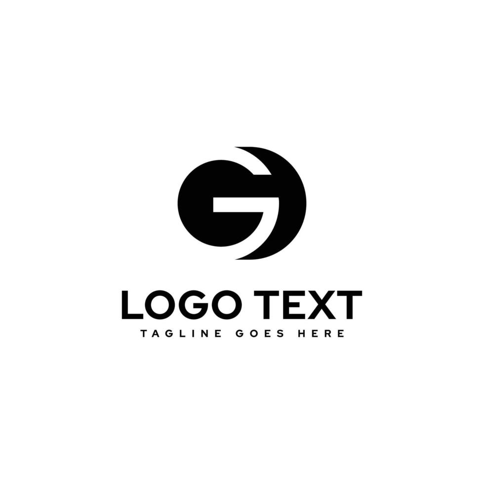 enkel skugga logotyp bokstaven g vektor. vektor