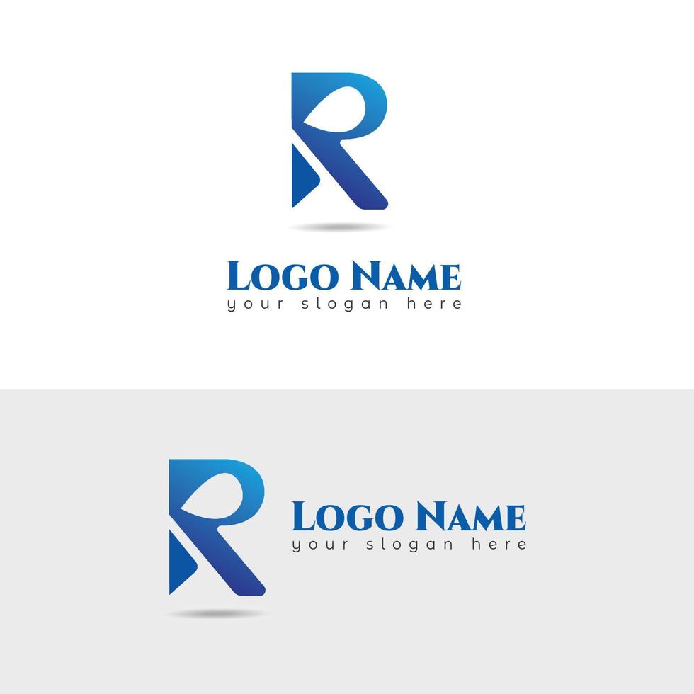 r brev logotyp kreativa snygg mall vektor