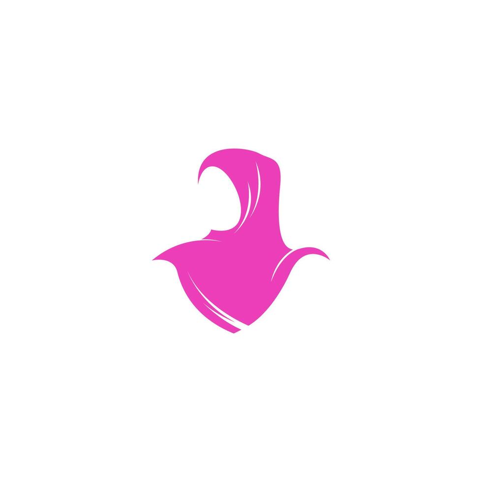 hijab logotyp ikon illustration design vektor