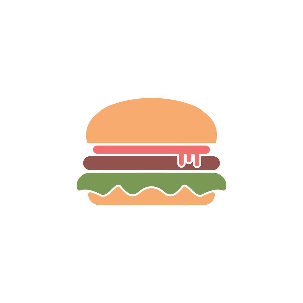 hamburgare ikon illustration design mall vektor
