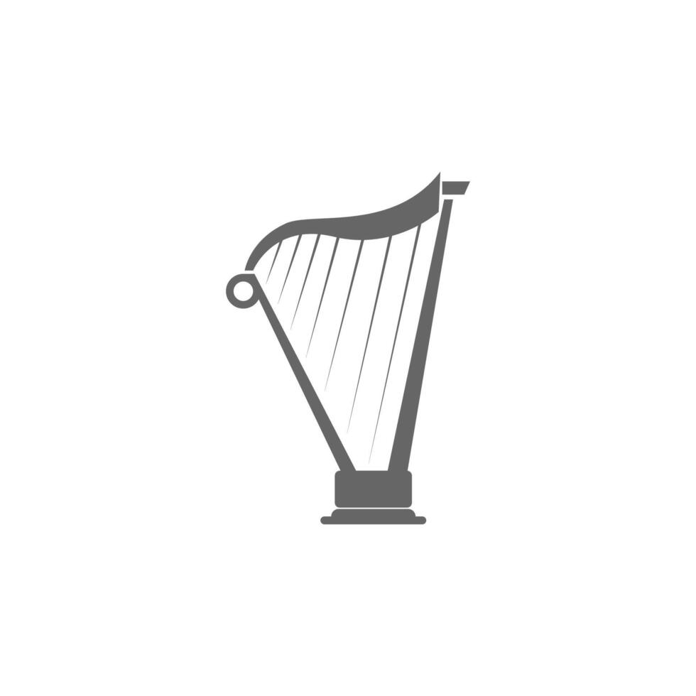 harpa musikinstrument ikon illustration vektor