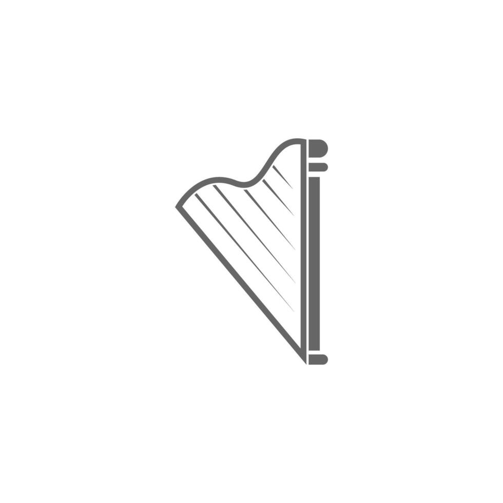 harpa musikinstrument ikon illustration vektor