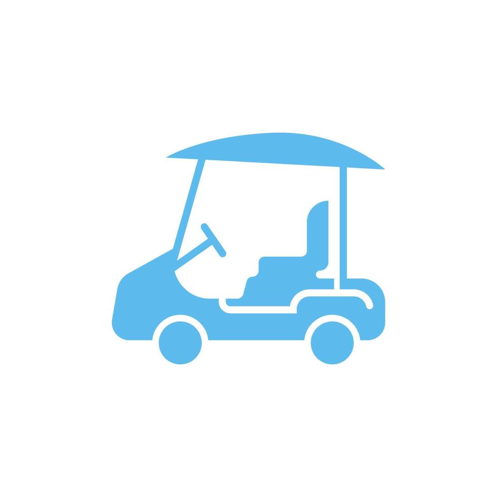 golfbil ikon design koncept illustration vektor