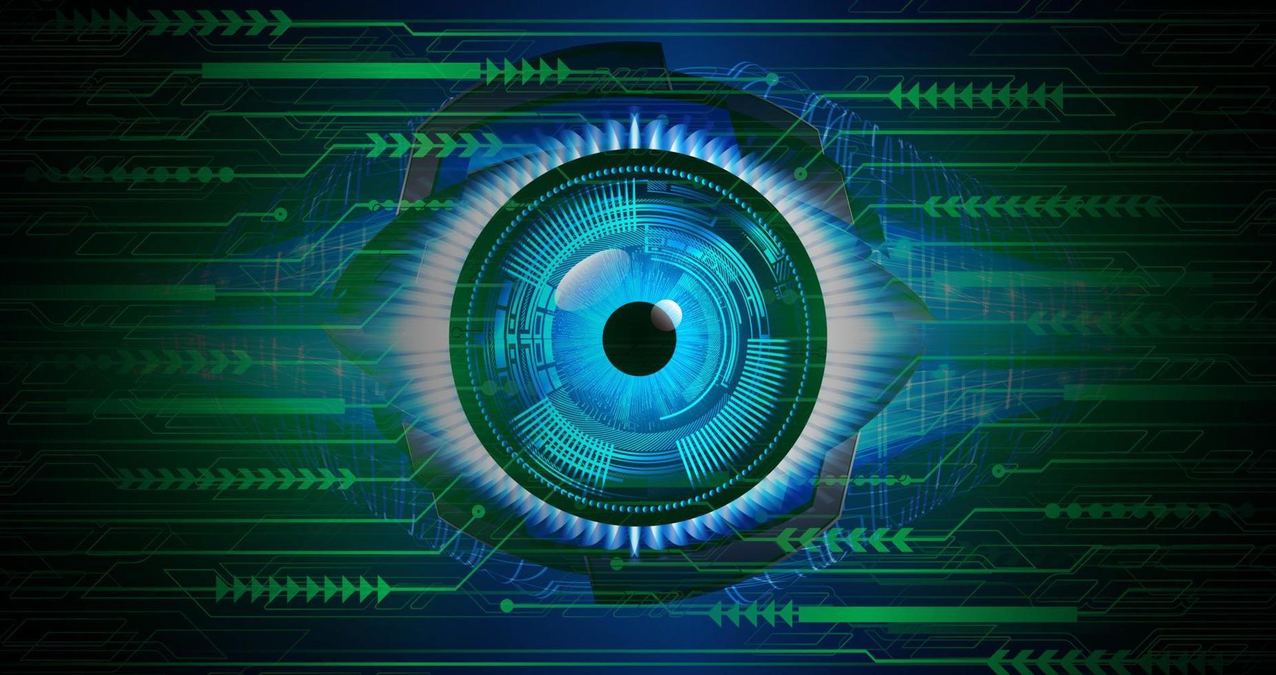 Hintergrund des zukünftigen Technologiekonzepts der Augen-Cyber-Schaltung vektor