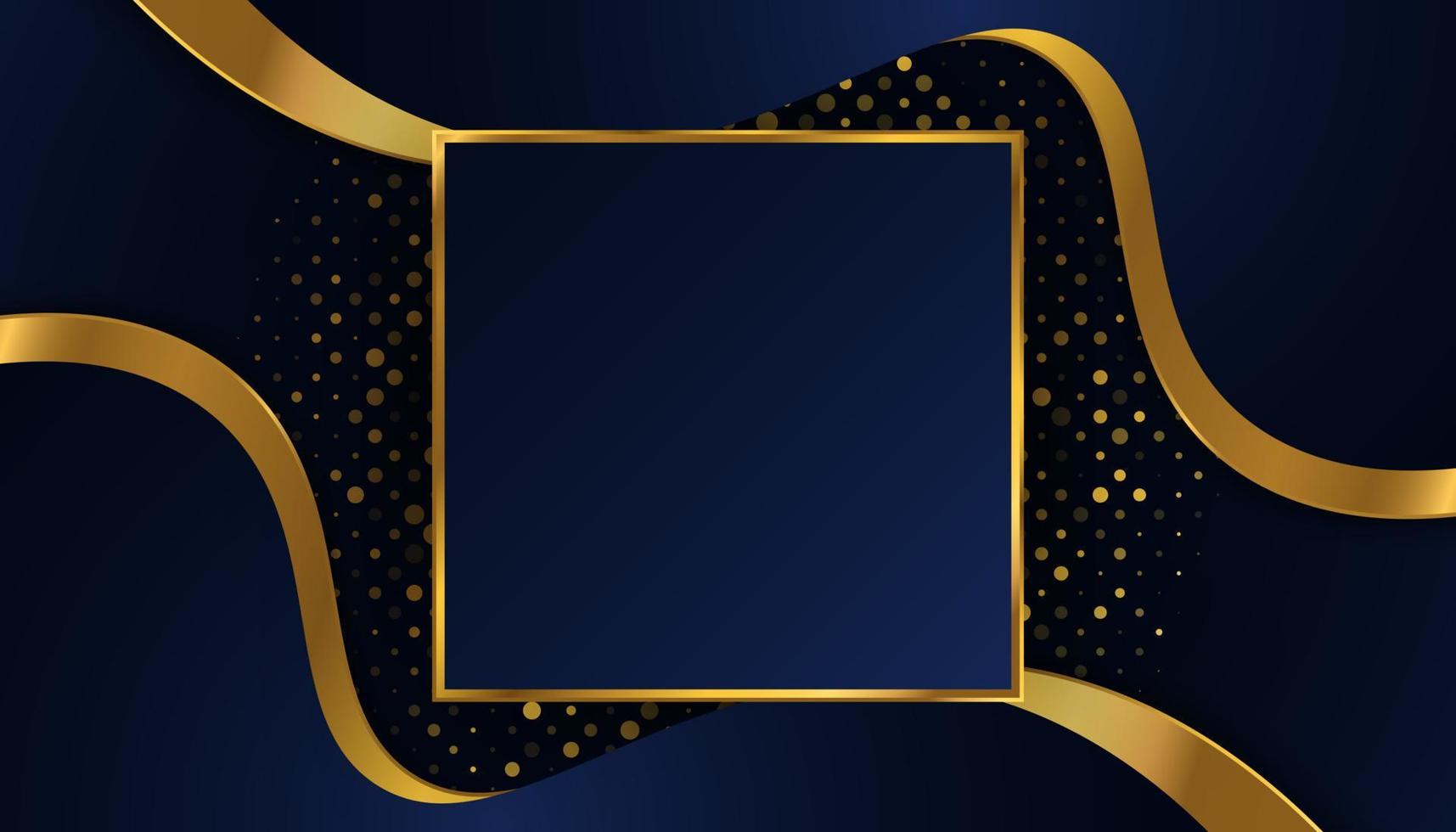 eleganter Premium-Hintergrund in Blau und Gold. luxushintergrund für auszeichnung, nominierung, zeremonie, formelle einladung oder zertifikatsdesign vektor