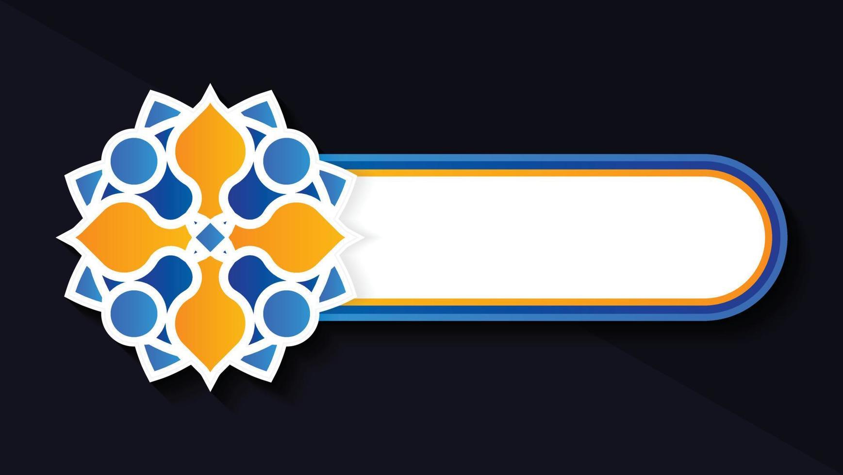 färgglada mandala dekorativ banner vektor