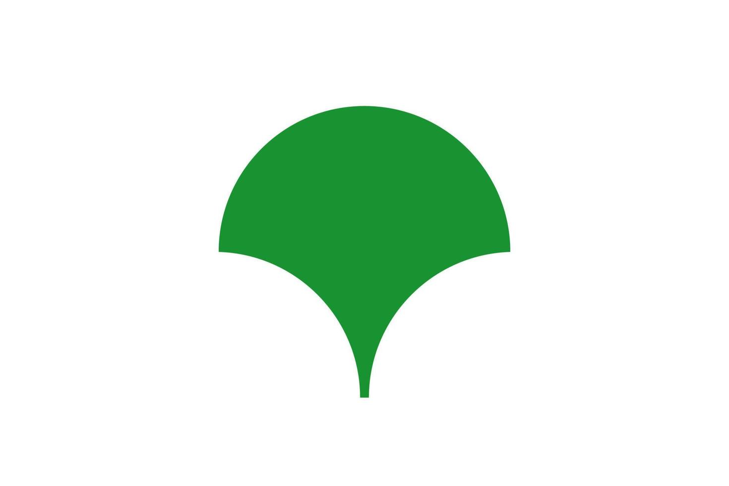Tokyo officiella stadsflagga med grön symbol, vektorillustration vektor