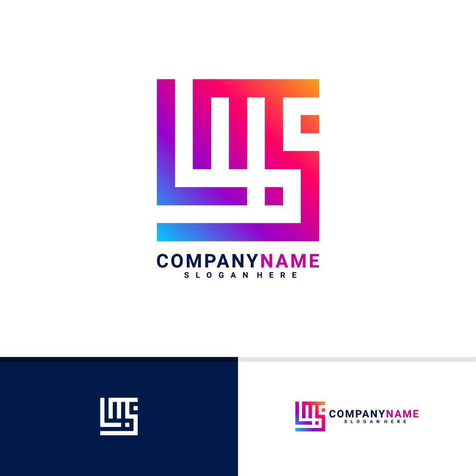 anfängliche lms-logo-vektorvorlage, kreative lms-logo-designkonzepte vektor