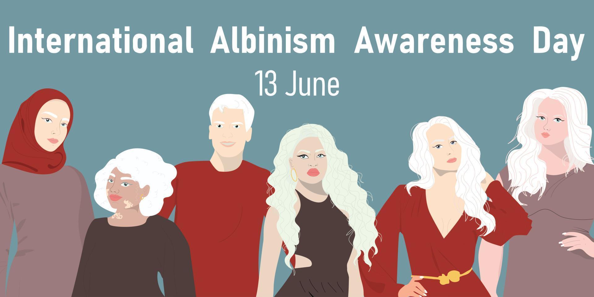 Internationaler Tag des Albinismus vektor