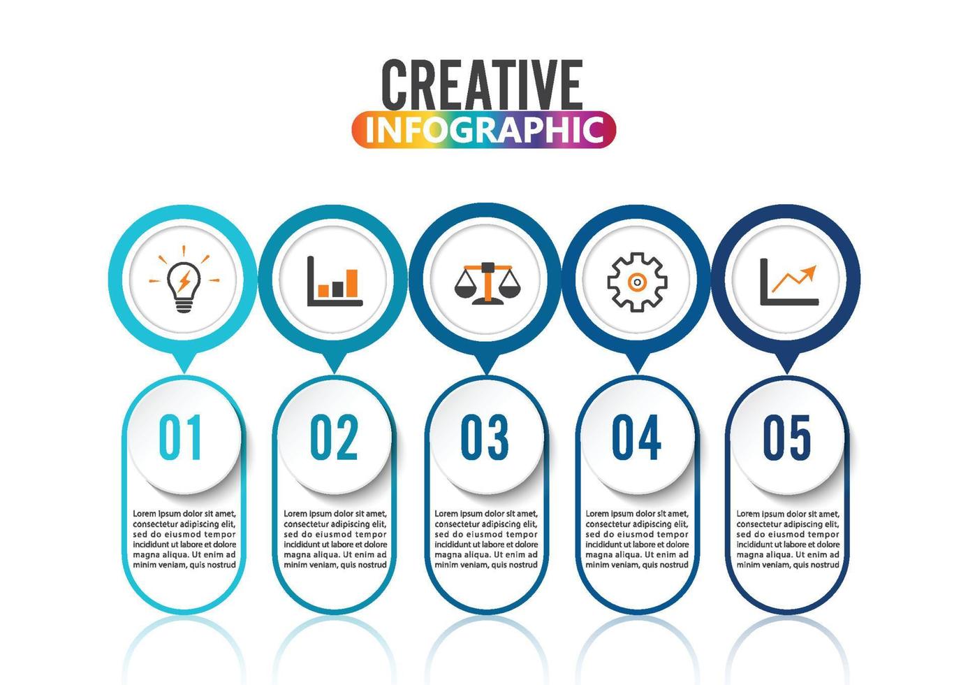 abstrakt infographics nummer alternativ mall. vektor illustration. kan användas för arbetsflödeslayout, diagram, alternativ för affärssteg, banner, webbdesign. stroke ikoner.