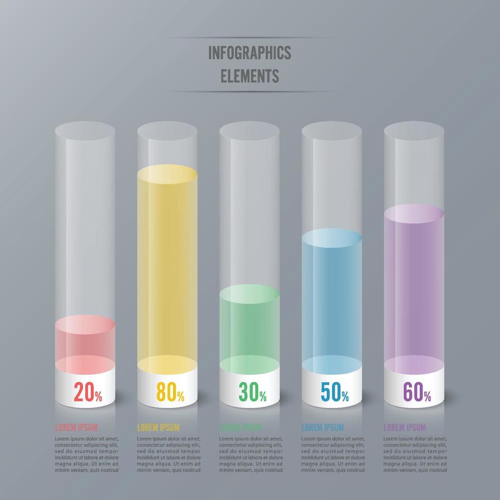 Infografik-Designvorlage kann für Workflow-Layout, Diagramm, Zahlenoptionen, Webdesign verwendet werden. Infografik-Geschäftskonzept mit Optionen, Teilen, Schritten oder Prozessen. abstrakter Hintergrund. vektor