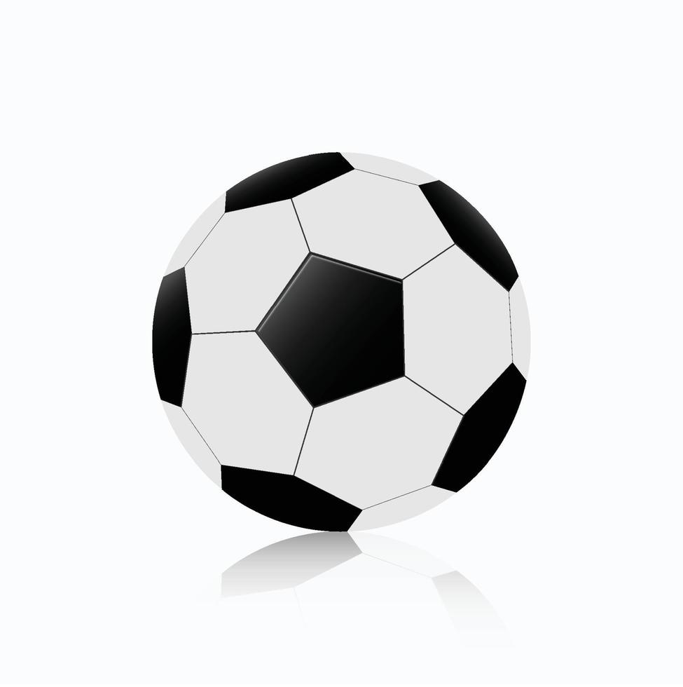 Fußball isoliert auf weißem Hintergrund vektor