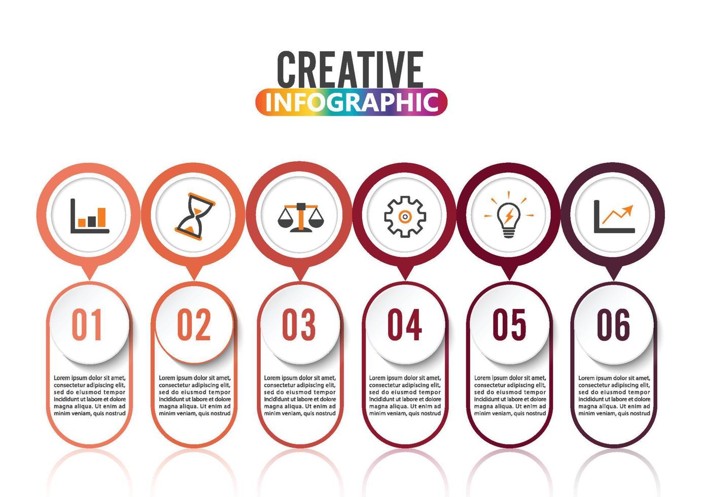 abstrakte infografiken nummer 6 optionen vorlage. Vektor-Illustration. kann für Workflow-Layout, Diagramm, Optionen für Geschäftsschritte, Banner und Webdesign verwendet werden. Schlaganfall-Symbole. vektor