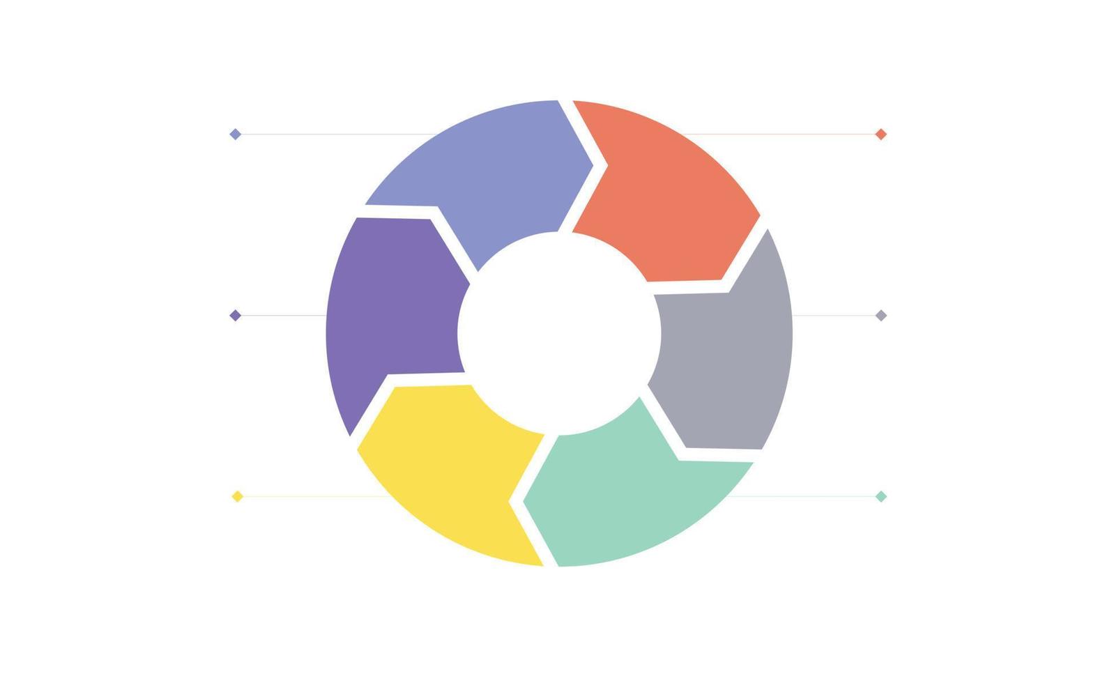 Geschäftskreis. Timeline-Infografik-Symbole für abstrakte Hintergrundvorlage Meilensteinelement modernes Diagramm Prozesstechnologie digitales Marketingdaten-Präsentationsdiagramm vektor