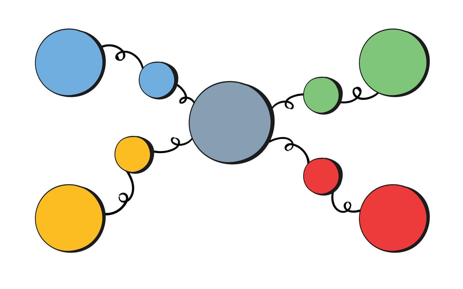 kreativ vektor illustration av mind map infographic mall isolerad på transparent bakgrund med plats för ditt innehåll.