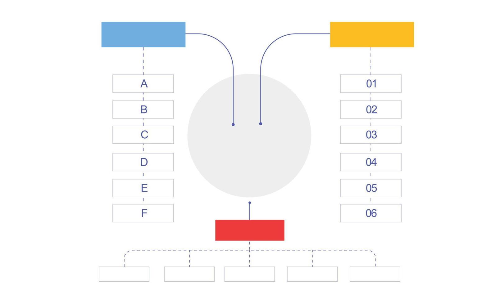 kreative vektorillustration der infografischen vorlage der mind map isoliert auf transparentem hintergrund mit platz für ihre inhalte. vektor