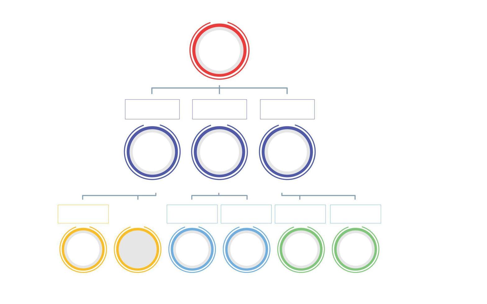 Flussdiagramm. Workflow-Flussdiagramme, strukturelle Infografiken für Unternehmen und Flussdiagramme isolierter Vektorsatz. Unternehmenshierarchiestruktur, Diagramm und Flussdiagramm organisatorisch vektor