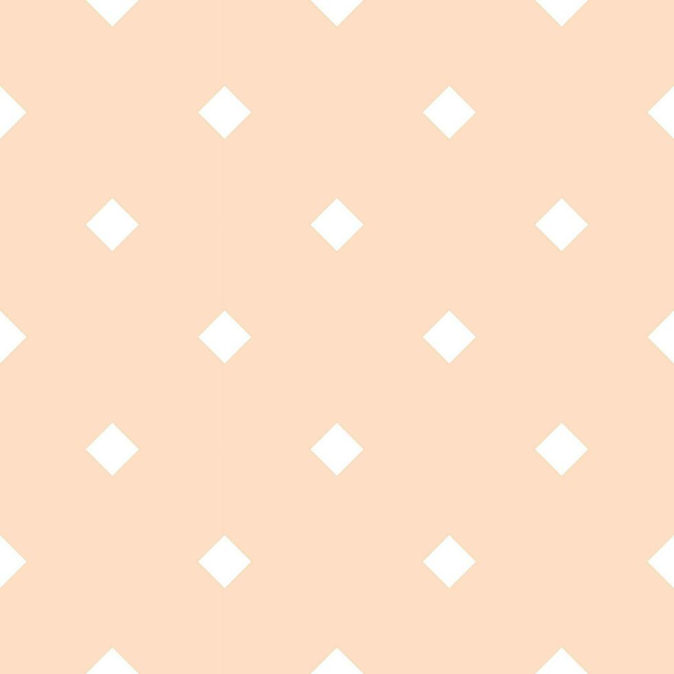 nahtloser Hintergrund mit kleinen weißen quadratischen Mustern auf einem nackten cremefarbenen Hintergrund. vektor