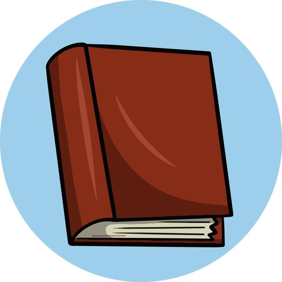 röd stängd bok, skolsamling. vektor illustration, tecknad stil på en vit bakgrund