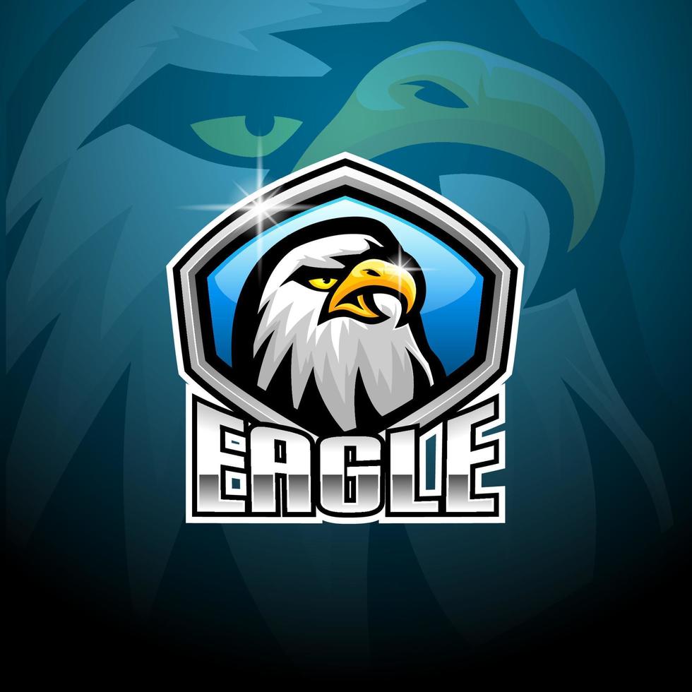 eagle esport maskot logo design vektor