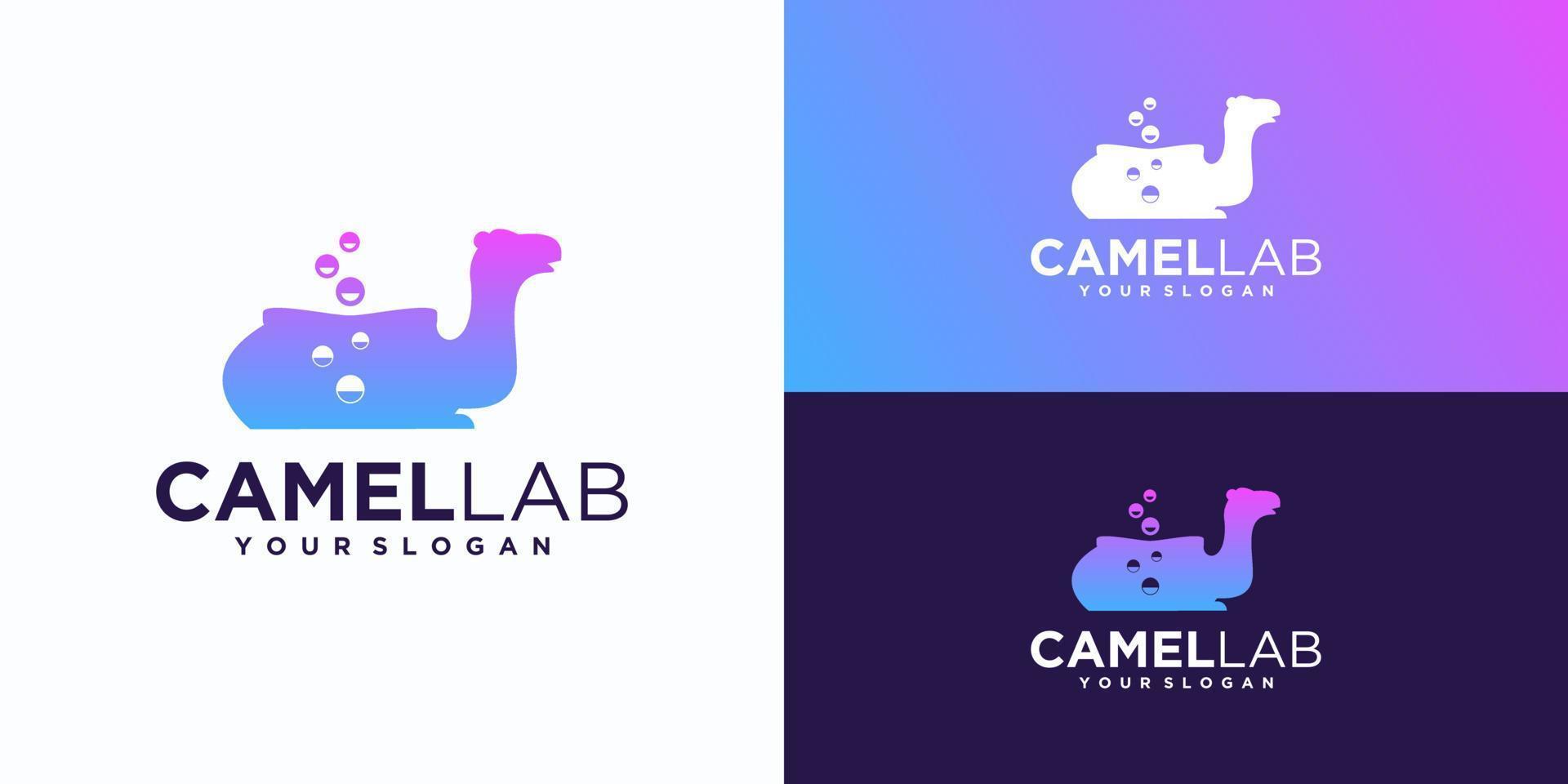 camel lab logotyp, referens logotyp. vektor