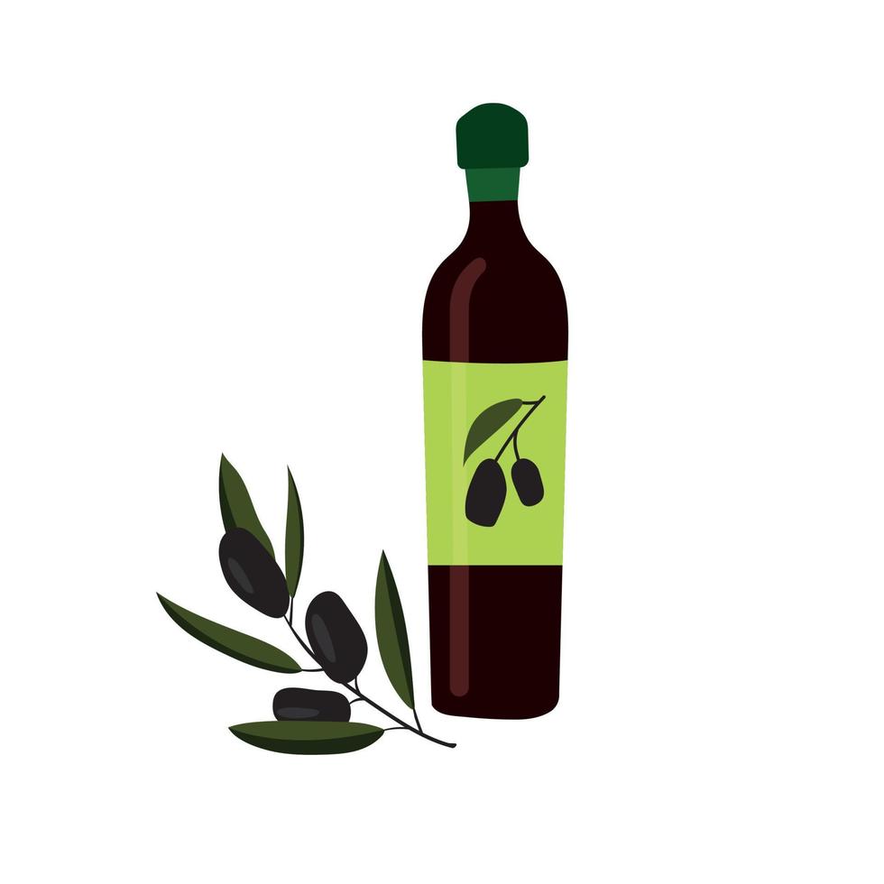 Vektor-Illustration von Olivenöl vektor