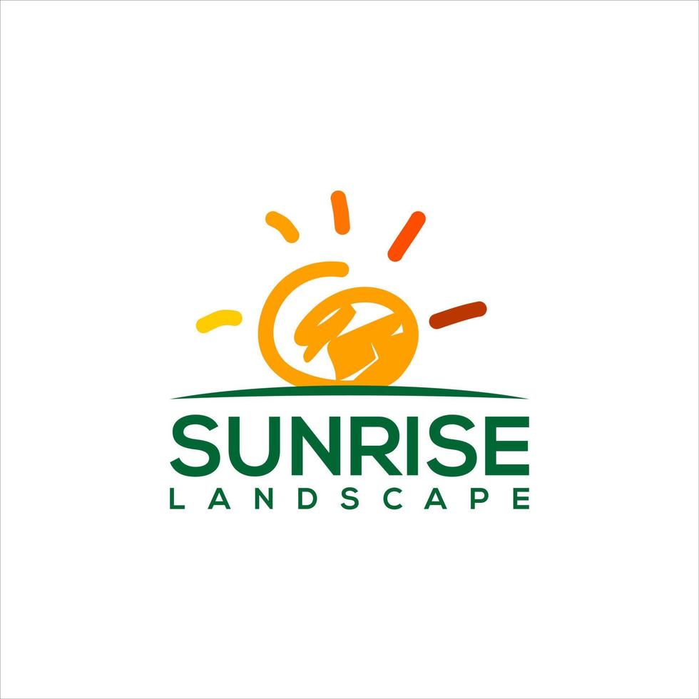 Sunrise-Logo einfach modern mit farbenfrohen, lebendigen Farben vektor