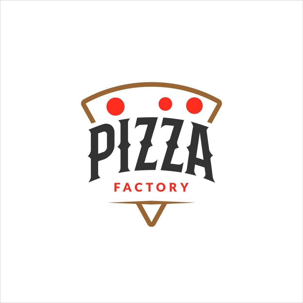 Pizza-Design-Bäckerei-Abzeichen vektor