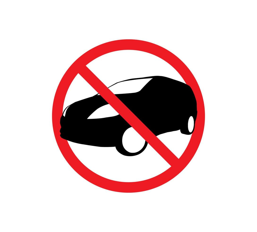 kreis verbotenes zeichen für kein auto. Kein Parkschild. Vektor-Illustration vektor