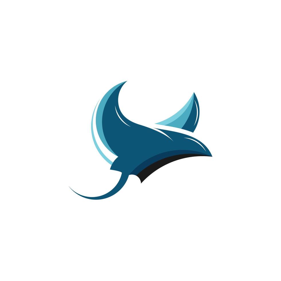 stingray logotyp maskot tecknad vektor