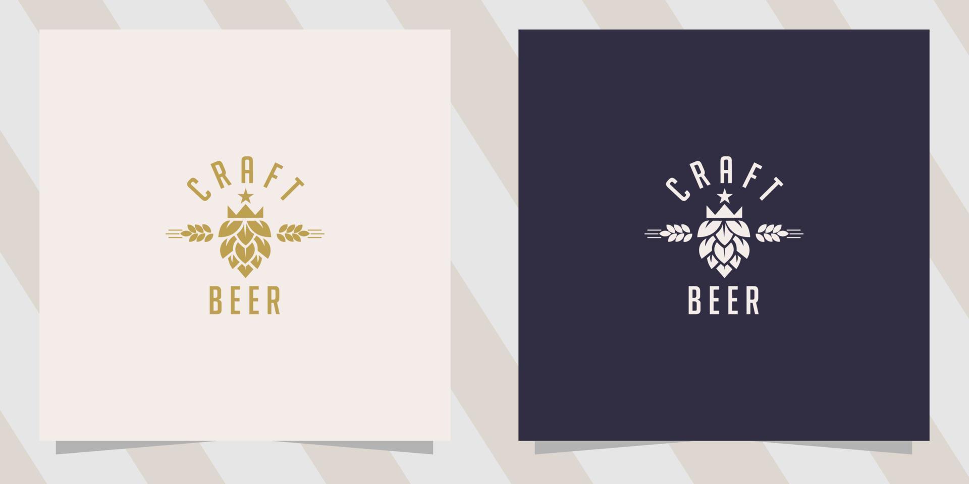 craft beer drink logotyp mall vektor