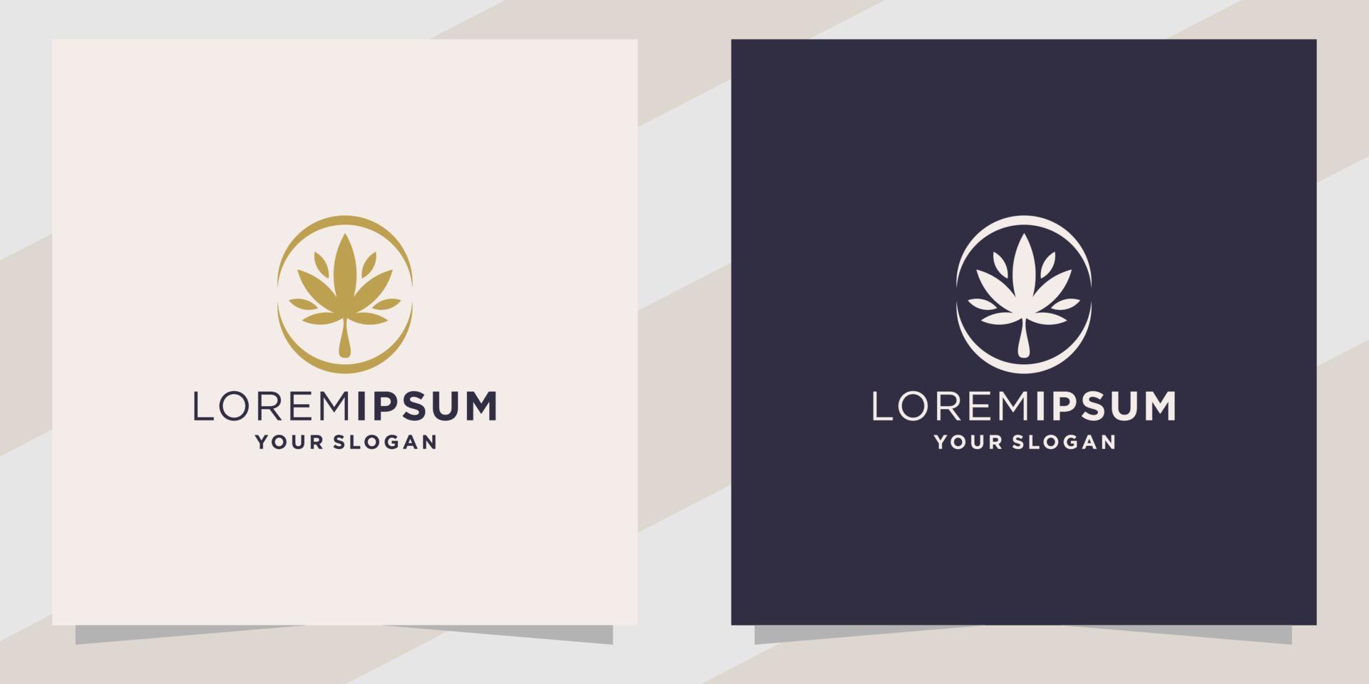cannabis logotyp designmall vektor