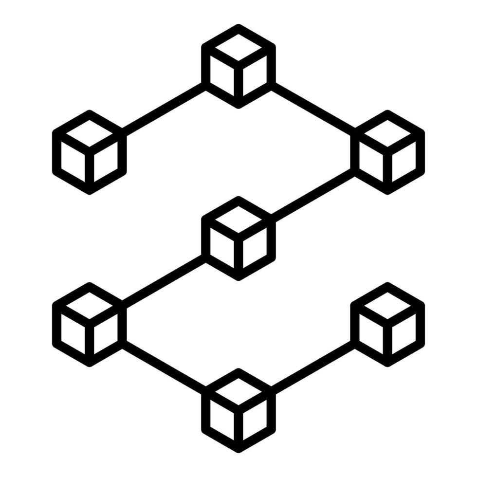 Blockchain-Technologie Illustration Symbol Symbol vektor