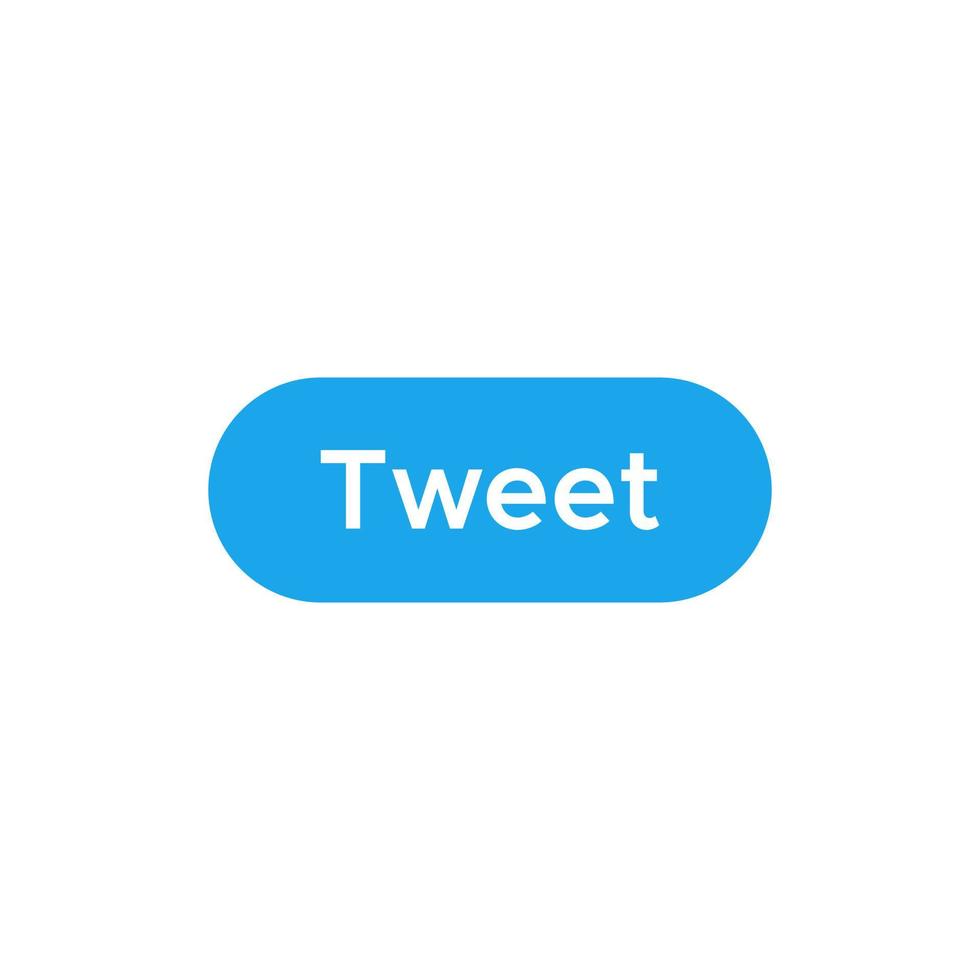 Symbolvektor für Tweet-Schaltfläche. Social-Media-Element vektor