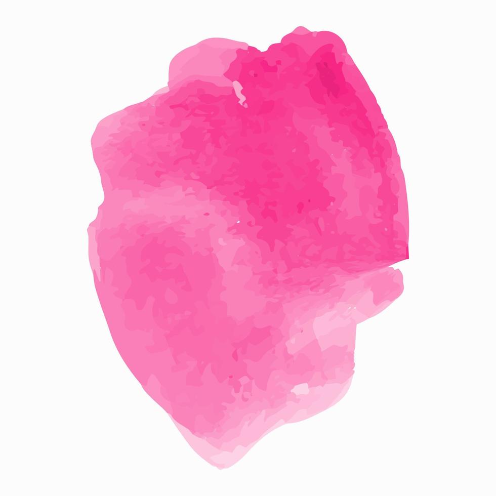 Pinselstrich mit Aquarellverlauf, abstrakte geometrische Figur, 3d, rosa Farbe vektor